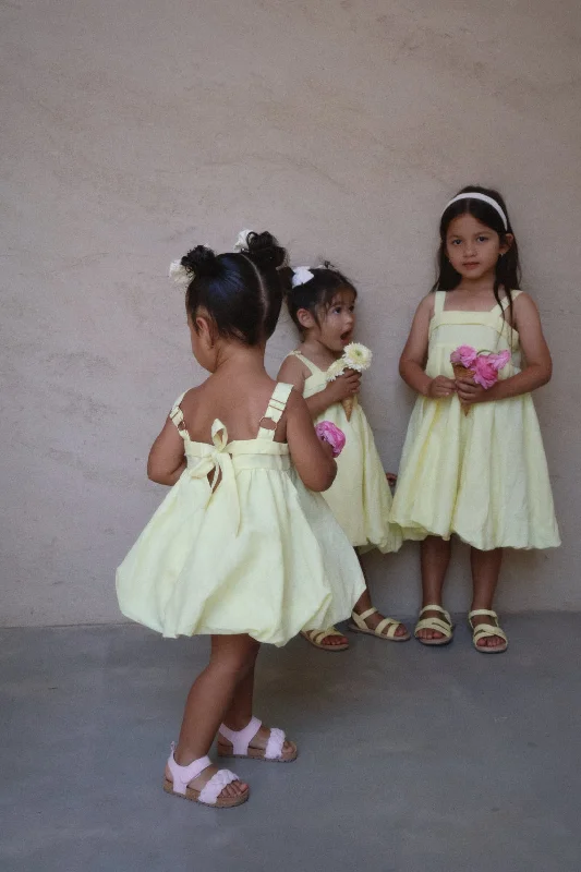 Upgrade Your Wardrobe For Less Lemon Bubble Linen Dress