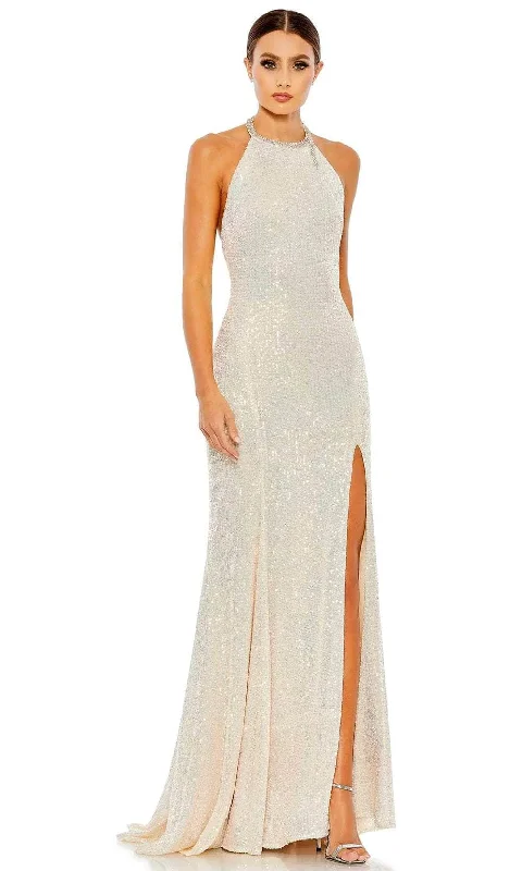 Women's Festive Attire Limited Time Flash Sale Ieena Duggal 26943 - Halter Backless Wedding Gown