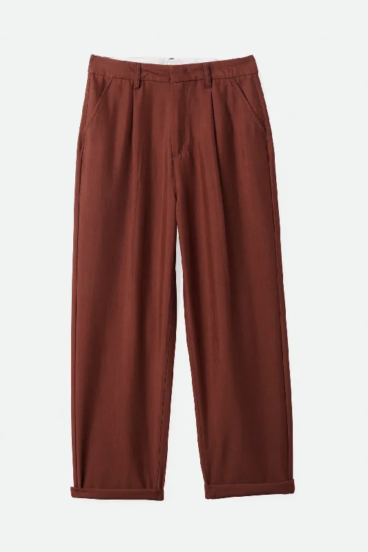 Women's Vintage-Inspired Clothing Elegant Style Victory Trouser Pant in Sepia