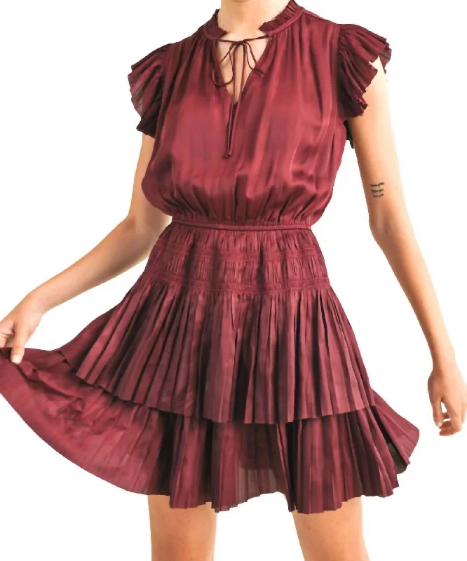 Women's Clothing Fashionista Favorites Gabrielle Mini Dress In Wine