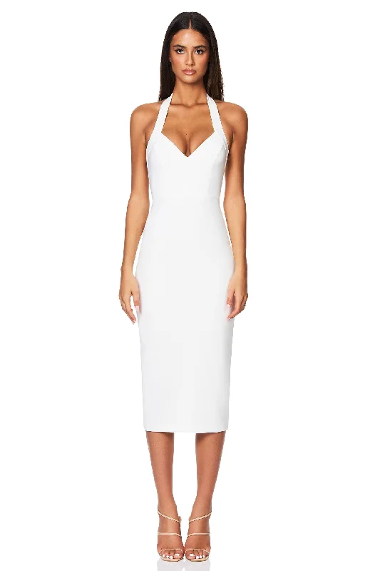 Women's Relaxed Clothes Fashion Sale Nookie Love Affair Midi Dress - White