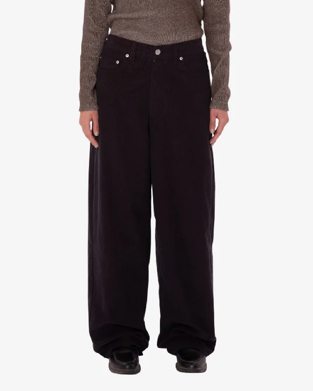 Vintage Clothing For Women Gorgeous Glamour Collection Obey LEAH BAGGY 2-TONE CORD PANT - WINE