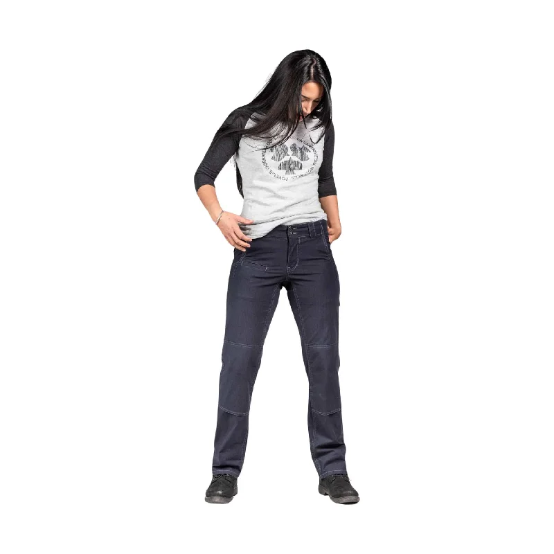 Women's Layered Outfit From Casual To Classy Dovetail Women's Day Construct Lightweight Ripstop Pant - Navy - ONLINE STORE CREDIT/EXCHANGE ONLY