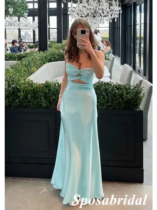 Formal Outfit For Women Exquisite Women's Wear Sale Sexy Soft Satin Sweetheart Sleeveless Mermaid Maxi Prom Dress, PD4011