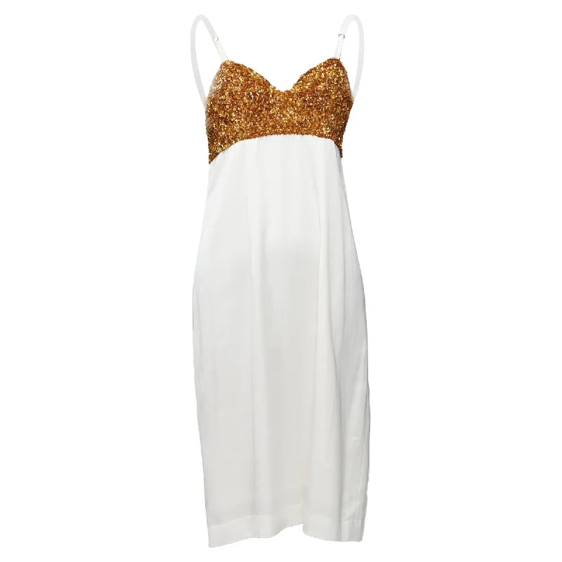 Timeless Women's Clothing From Casual To Classy Dries Van Noten sequins satin strappy slip dress