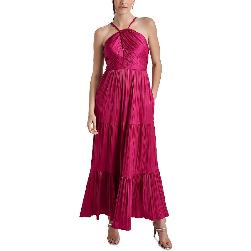 Luxury Women's Clothing Flash Sale Womens Satin Tiered Maxi Dress