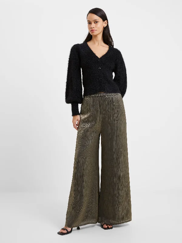 Plus-Size Women's Garments Special Occasion Wear Dafne Shine Wide Leg Trousers