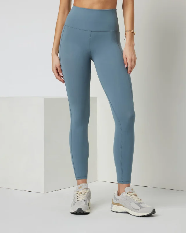 Comfortable Lounge Clothing Runway Inspired Wear Vuori Studio Pocket Legging - SMOKE BLUE