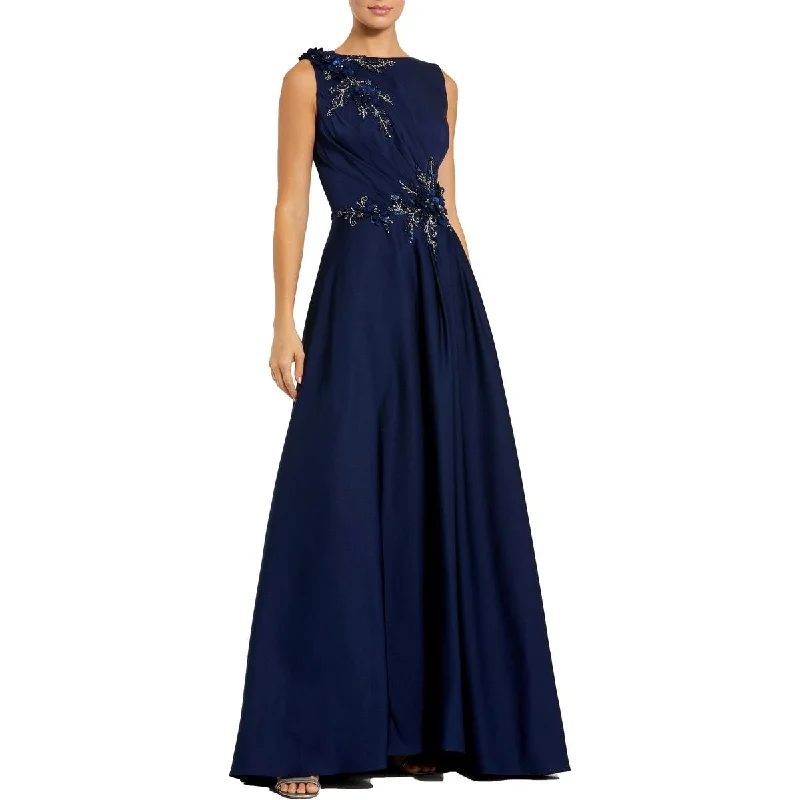 Women's Occasion Wear Clothes Spring Fashion Womens Satin Embellished Evening Dress