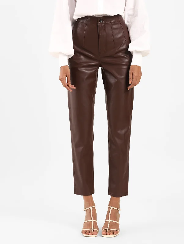 Women's Fashion Clothes Hot Deals Levi's x Deepika Padukone Tapered Faux Leather Pants