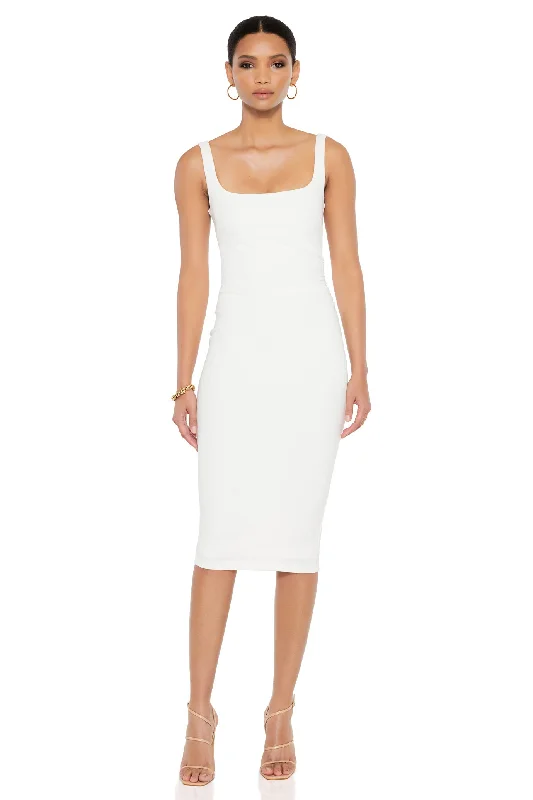 Women's Contemporary Clothing Effortless Grace Nookie Glory Midi Dress - Ivory