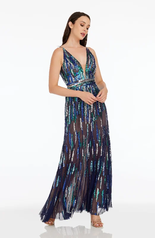 Women's Chic Outerwear Attire Special Occasion Wear Samira Sequin Gown