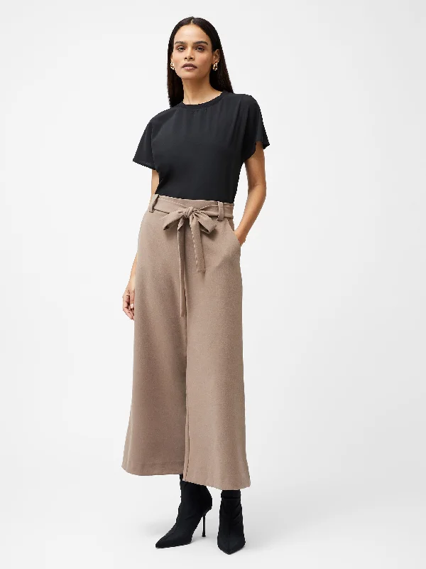 Women's Classic Outfit Dreamy Draping Whisper Belted Culottes