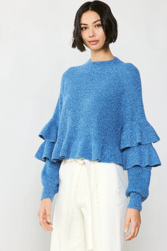 Sustainable Fashion Clothing For Women Clearance Event Tiered Sleeve Sweater