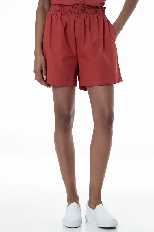 Women's Transitional Garments Unbeatable Prices Poplin Pull On Shorts _ 153865 _ Red