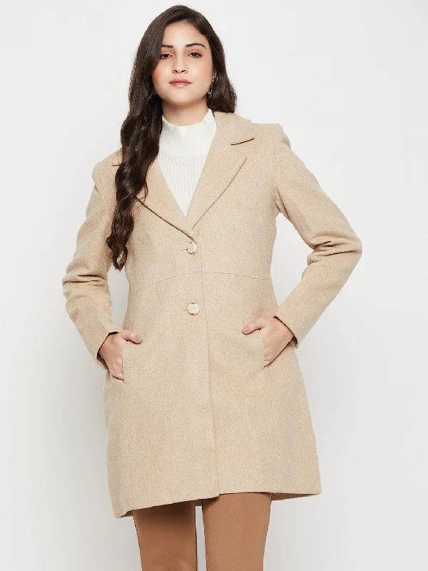 Women's Elegant Apparel Clearance Sale, All Cheap Women's Casual  Camel  Single breasted  Notched Lapel Collar Long Coat