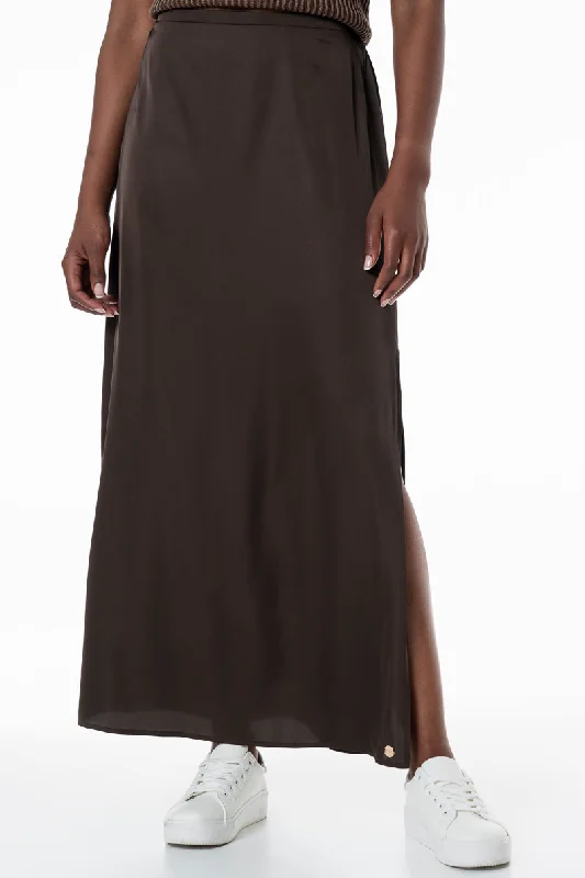 Women's Evening Garments Athleisure Wear Promotion Slip Skirt _ 155717 _ Brown