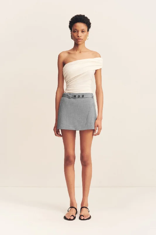 Timeless Women's Outfit Casual Fashion ASHER MINI SKIRT - SMOKE GREY