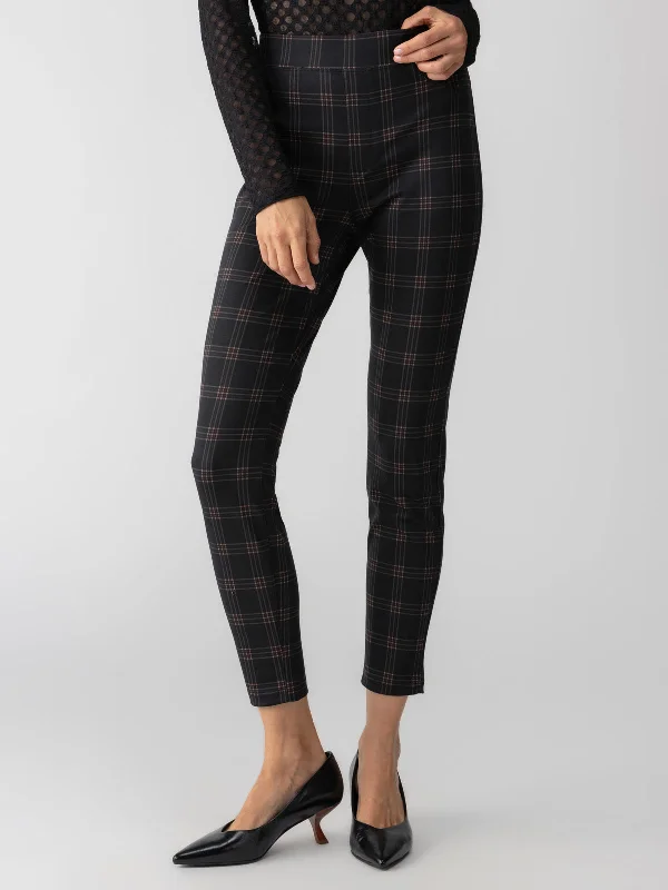 Fashion-Forward Women's Clothing Update With Cottagecore Styles Runway Semi High Rise Legging Garnet Plaid