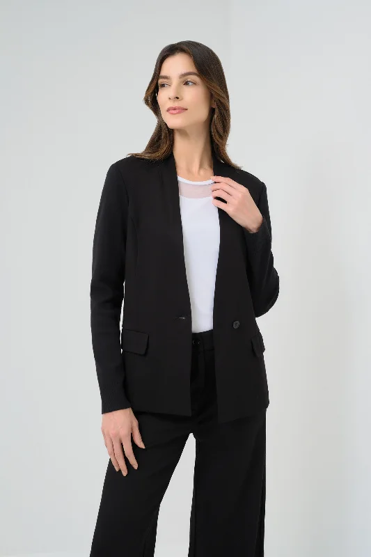 Trendy Athleisure Clothing For Women Mid - Week Surprise Rosalinda Performance Knit Sleeve Blazer