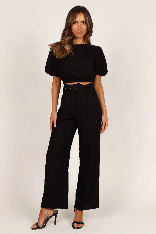 Women's Clothes And Apparel Sets Exclusive Discount Blakely Pant Two Piece Set - Black