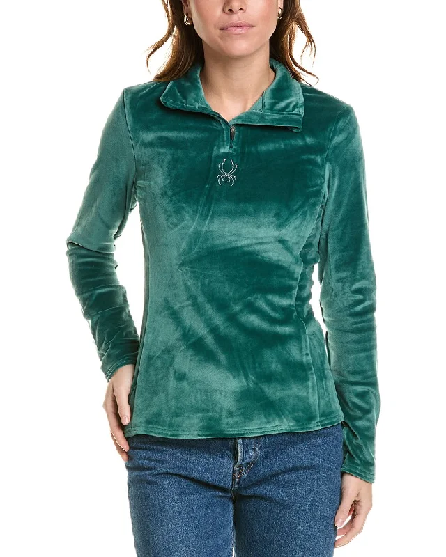 Women's Work Outfit For The Office Urban Femme Streetwear Spyder Shimmer Bug 1/2-Zip Pullover