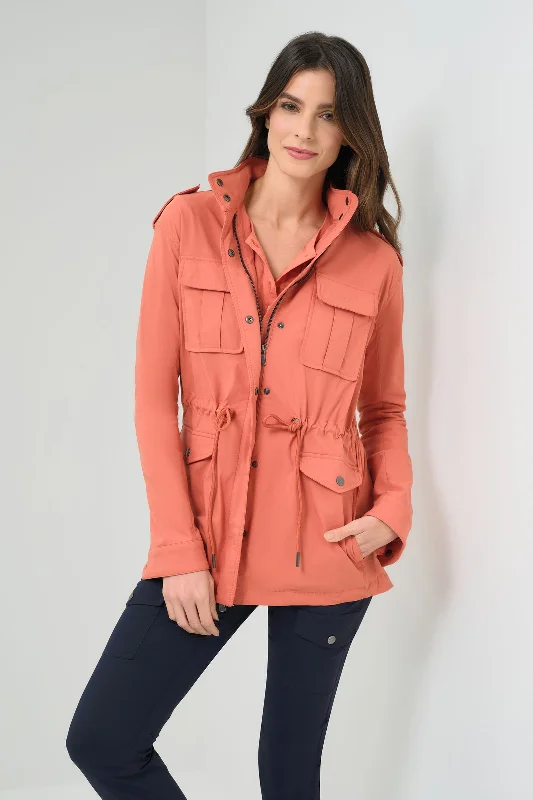 Women's Urban Clothing Feminine Soft - Hued Styles Courtney Oversized Utility Jacket