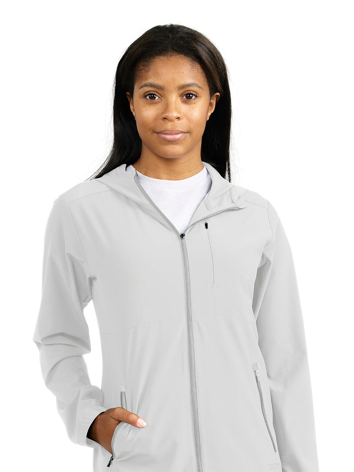 Women's Clothing For Holiday Travel Limited - Stock Women's Breeze Jacket - Light Grey