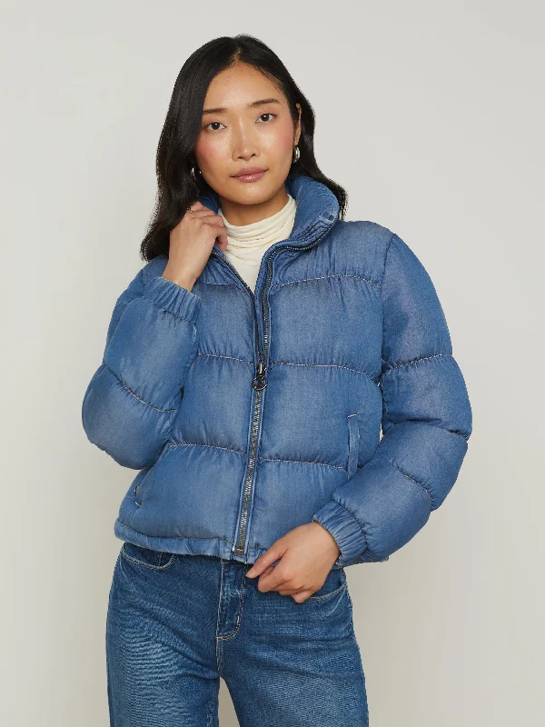 Fashion-Forward Women's Clothing Budget Saver Stowe Denim Down Puffer Jacket