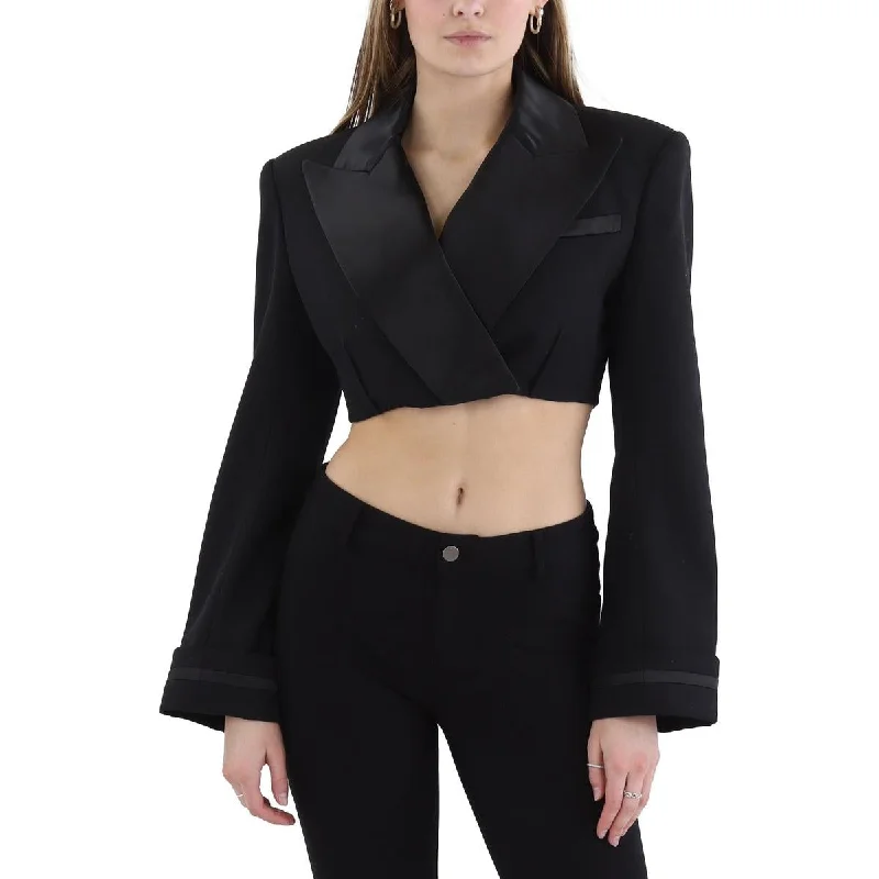 Comfortable Lounge Clothing Versatile Wardrobe Essentials Womens Satin Trim Wool Bolero