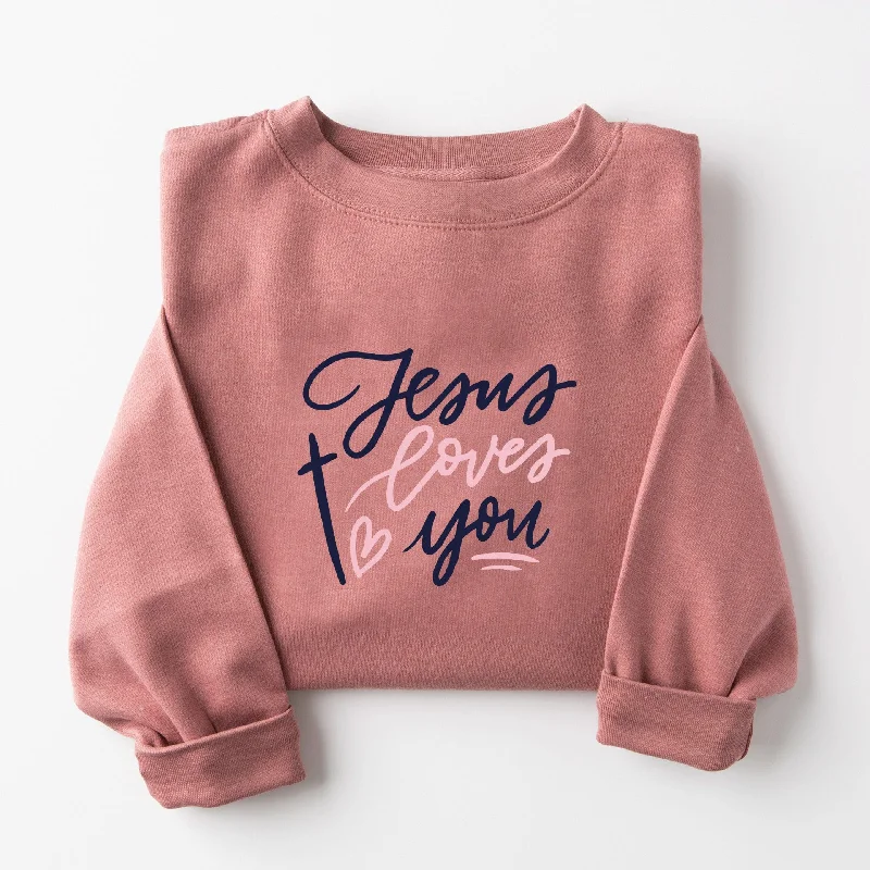 Women's Party Outfit Style Upgrade Jesus Loves You Sweatshirt