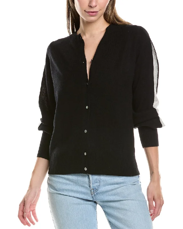 Women's Work Outfit Budget-Friendly Fashion InCashmere Splice Cashmere Cardigan