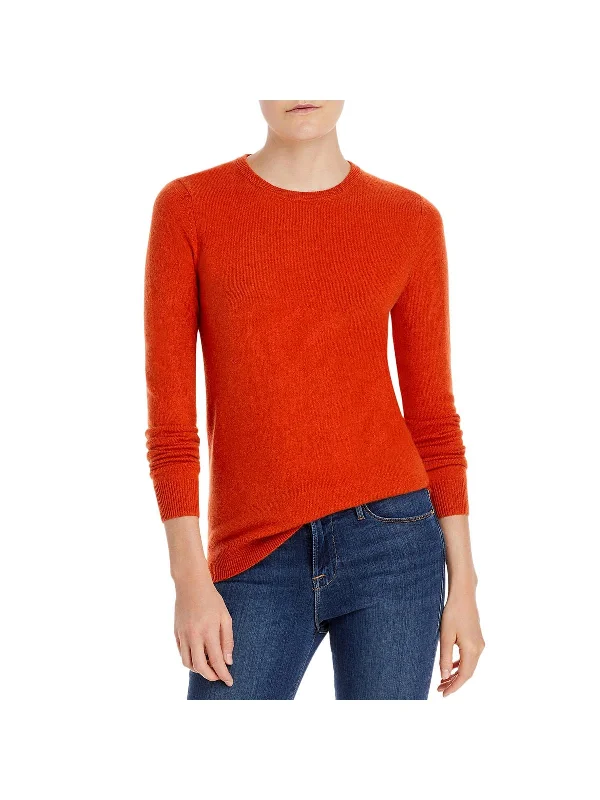 Classic Women's Clothing Styles End-Of-Season Clearance Cashmere Womens Hi-Low Crewneck Sweater