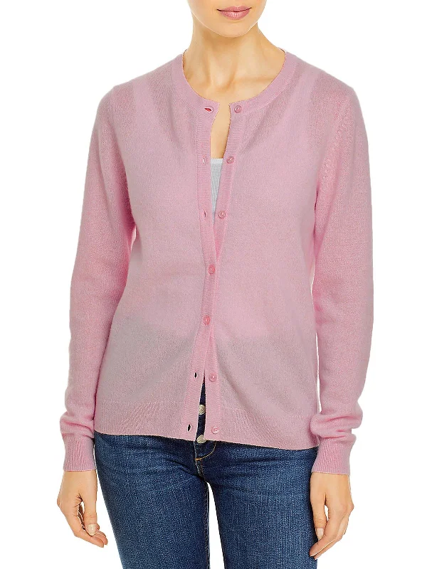 Women's Plus-Size Outfit Seasonal Trends Womens Button-Down Crewneck Cardigan Sweater