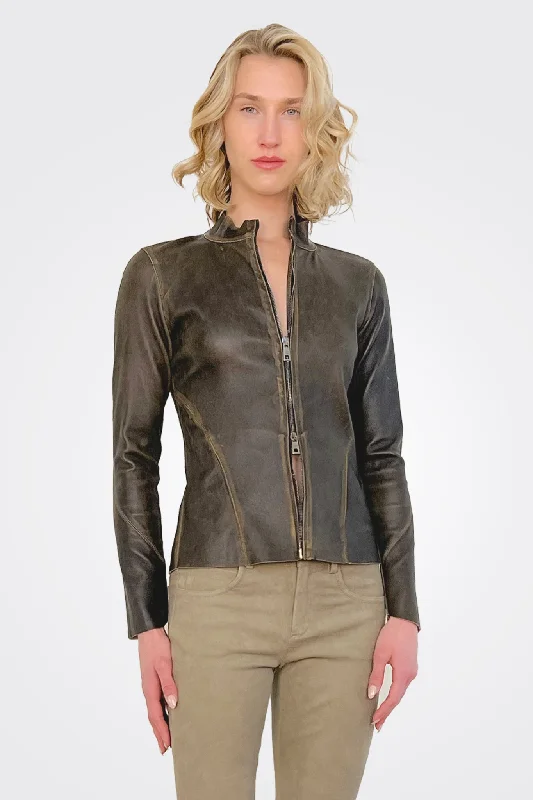 Stylish Women's Apparel Limited Edition Vintage Leather Jacket - Coretex