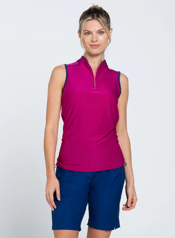 Women's Holiday Clothing Fashion-Forward Outfits On Par Zip Tank