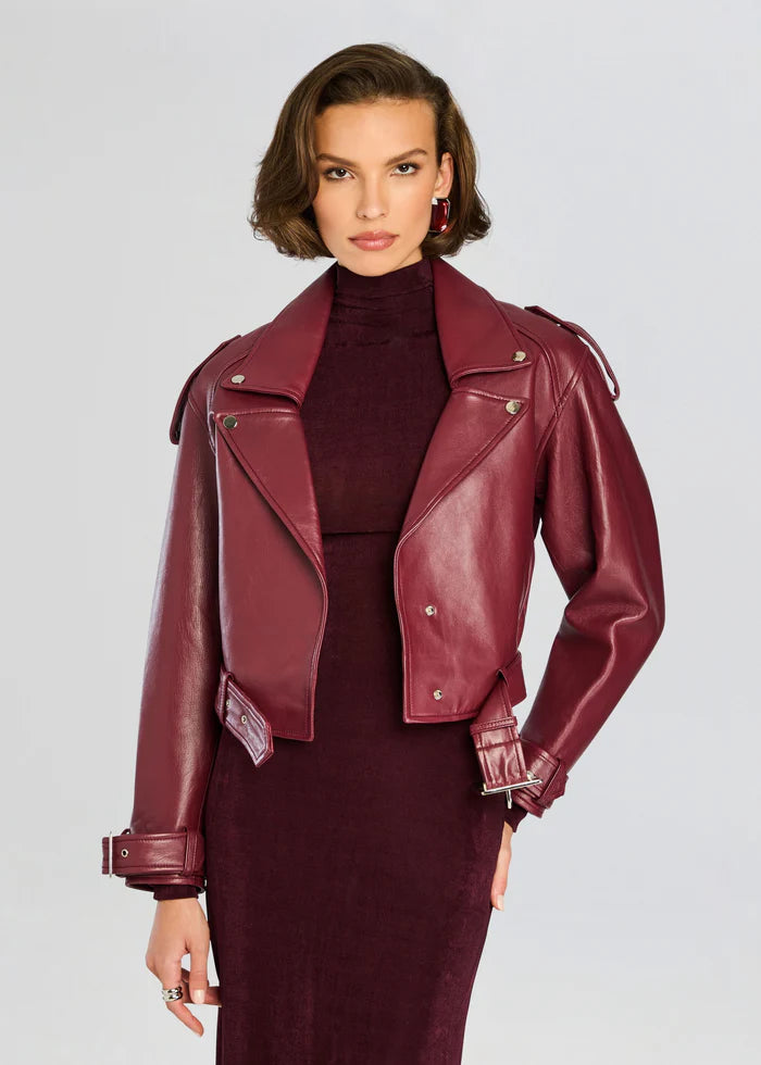 Sustainable Fashion Clothing For Women Budget Friendly Einsley Leather Jacket - Port