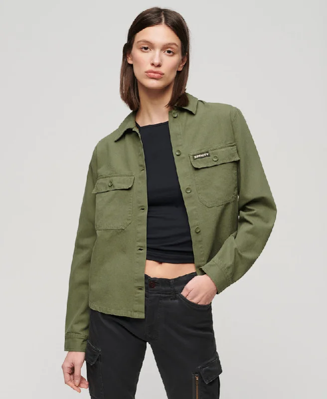 Women's Clothing For Casual Outings Flash Sale Embellished Military Jacket | Army Green