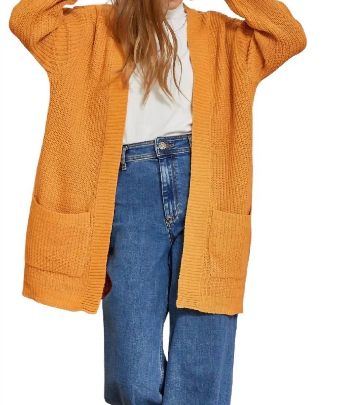 Sustainable Women's Clothing Trend Alert Can't Beat It Cardigan In Marigold