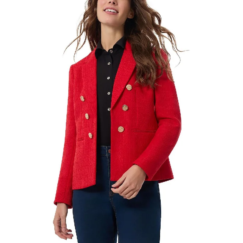 Women's Transitional Outfit Elegant Styles Petites Womens Collar Polyester Double-Breasted Blazer