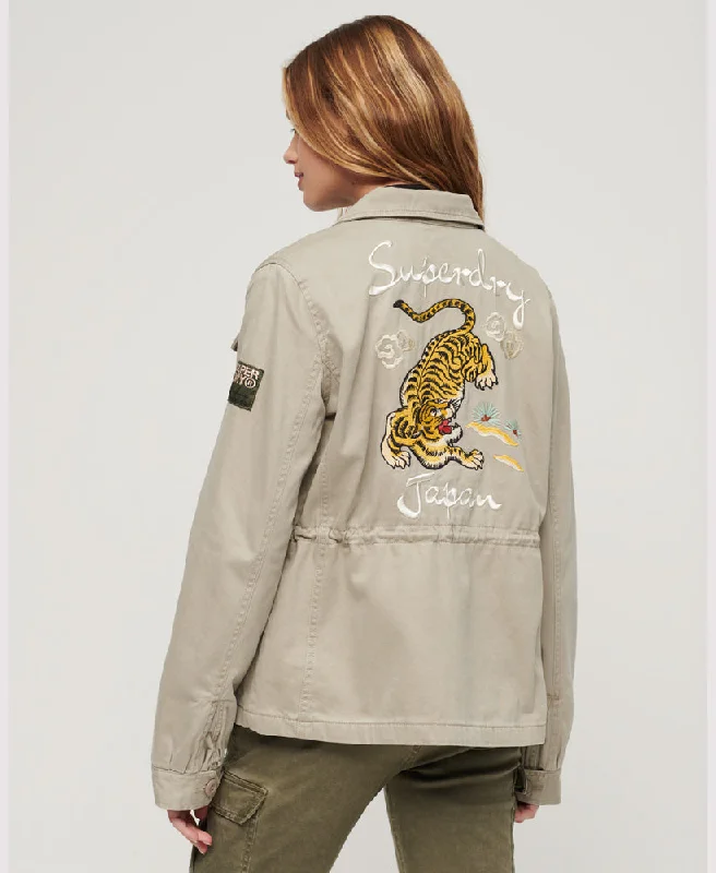 Women's Outerwear Clothing Rustic Countryside Charm Look Military M65 Jacket | Vintage Khaki