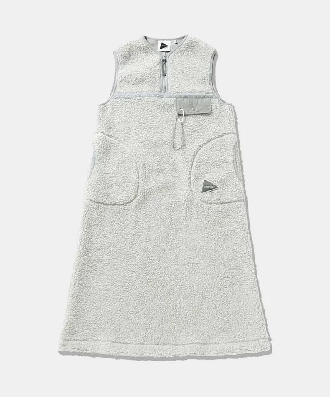 Women's Comfortable Lounge Outfit Chic Style, Always In Vogue Gramicci x and wander JQ Tape Fleece Dress