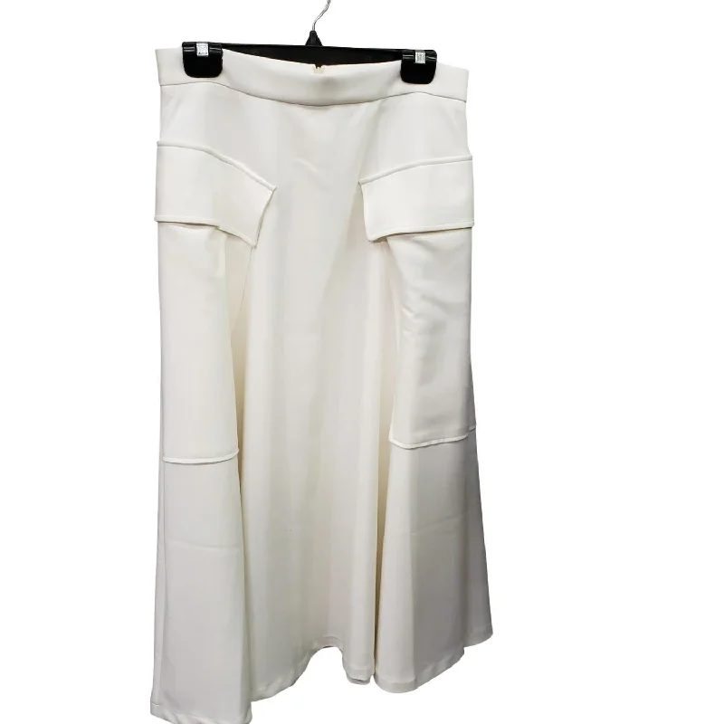 Women's Office Attire Sophisticated Outfits Women's Cargo Pocket Skirt In White