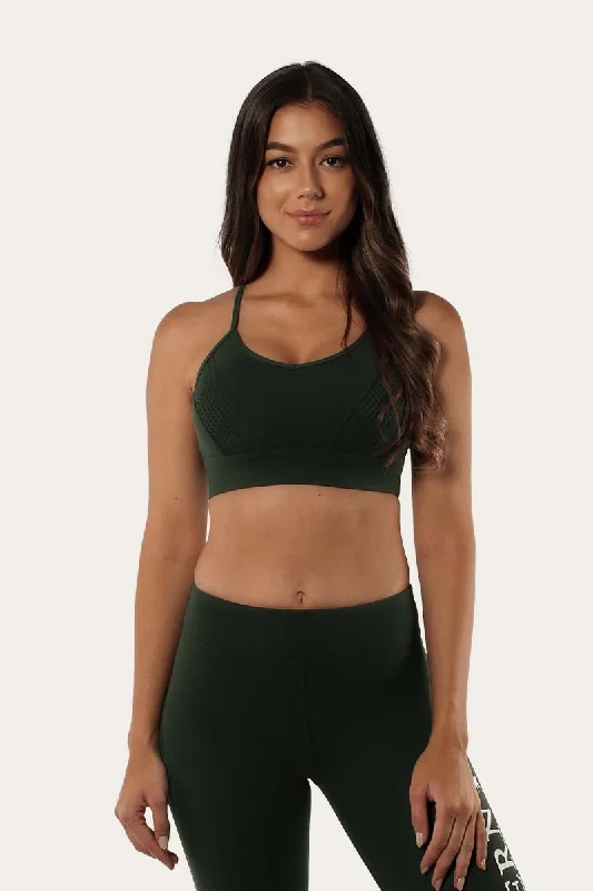 Women's Professional Clothes Feminine Flow Mallee Womens Sports Bra - Cargo Khaki