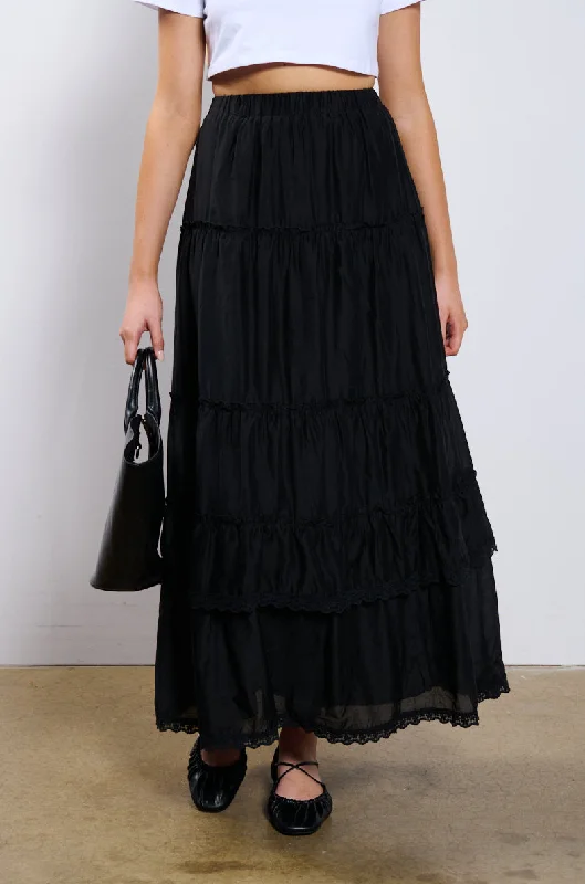 Vintage-Inspired Women's Apparel Sophisticated Outfits HAVEN FLOWY MAXI SKIRT