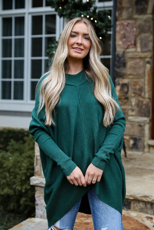 Comfortable Women's Clothes Step Ahead, Lead The Trend FINAL SALE - Fireside Favorite Green Oversized Sweater