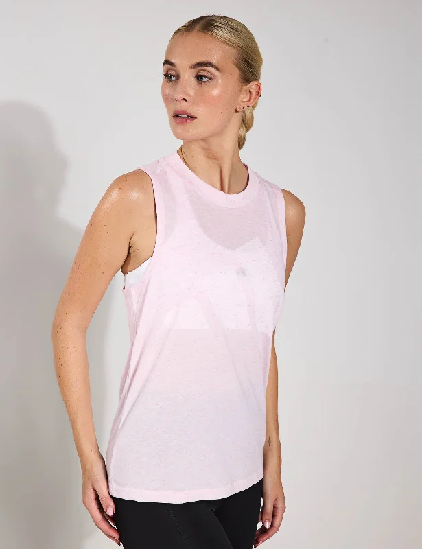 Stylish Women's Garments For Holidays Refined Simplicity Essentials Winners Tank Top - Clear Pink/White