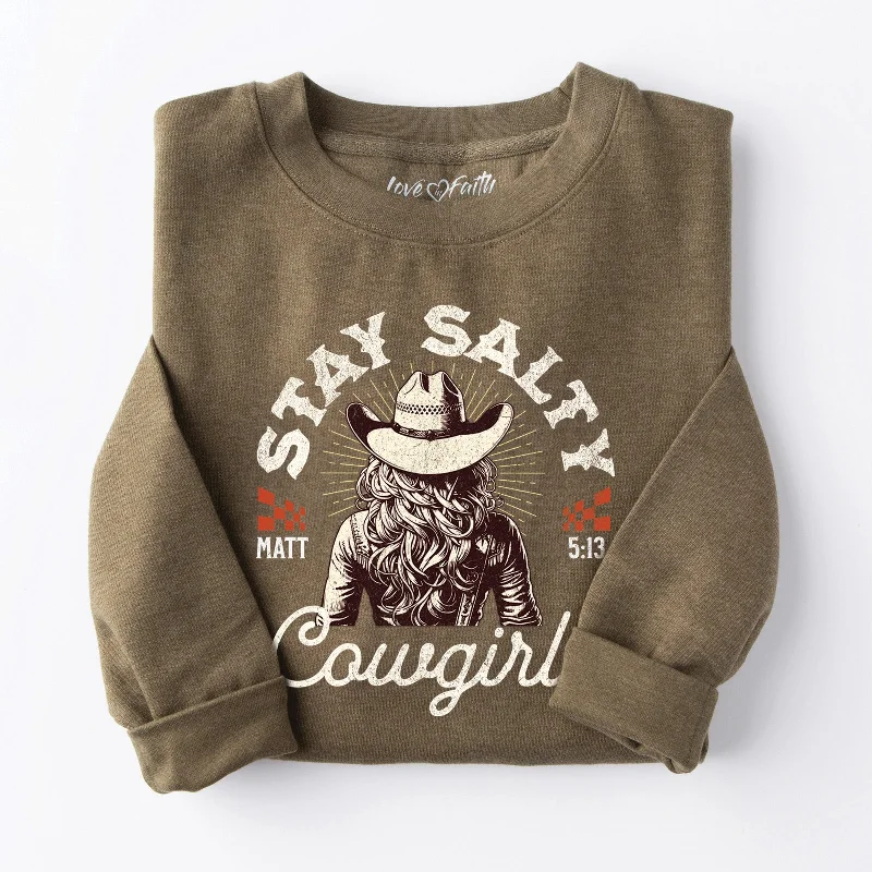 Modern Women's Apparel Absurdly Cheap Sale Stay Salty Cowgirl Sweatshirt