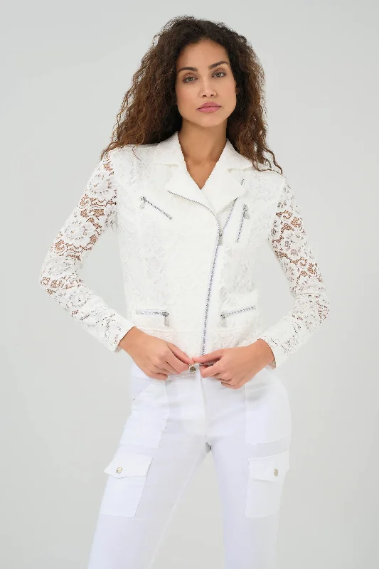 Classic Women's Clothing Styles Now On Sale For Chic Urban Styles Solita Lace Moto Jacket