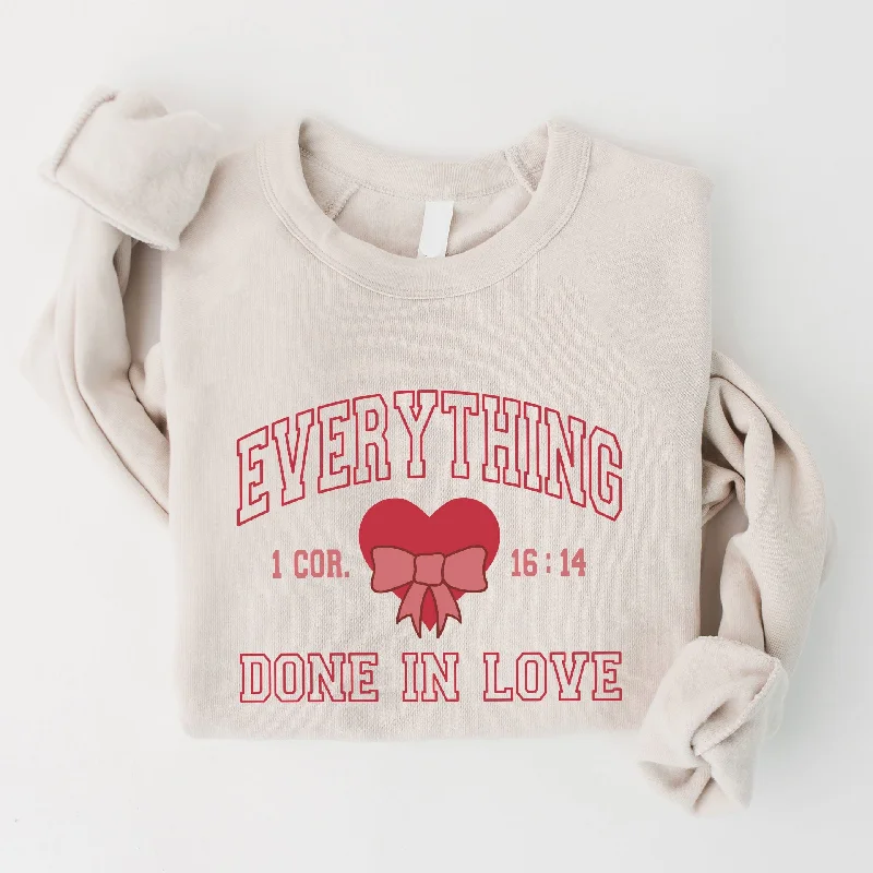 Stylish Women's Outerwear Apparel Special Offer For You Embroidered Do Everything in Love Sweatshirt